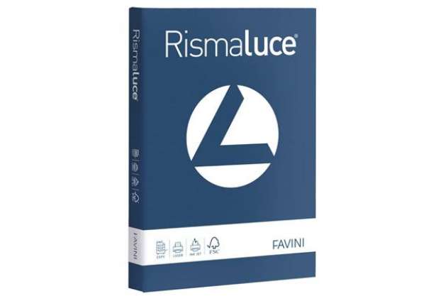 Immagine di Carta colorata Favini Rismaluce colori forti 200 g/m² A4 blu di prussia Risma da 125 fogli - A67K104