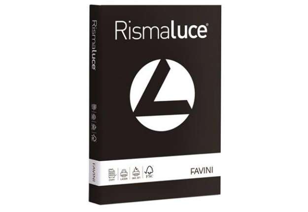 Immagine di Carta colorata Favini Rismaluce colori forti 200 g/m² A4 nero 63 - Risma da 125 fogli - A67A134