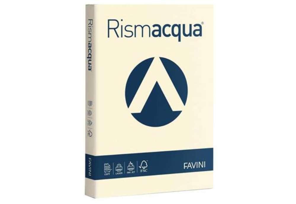 Immagine di Carta colorata Favini Rismacqua colori tenui 200 g/m² A4 avorio 110 - Risma da 125 fogli - A67Q104