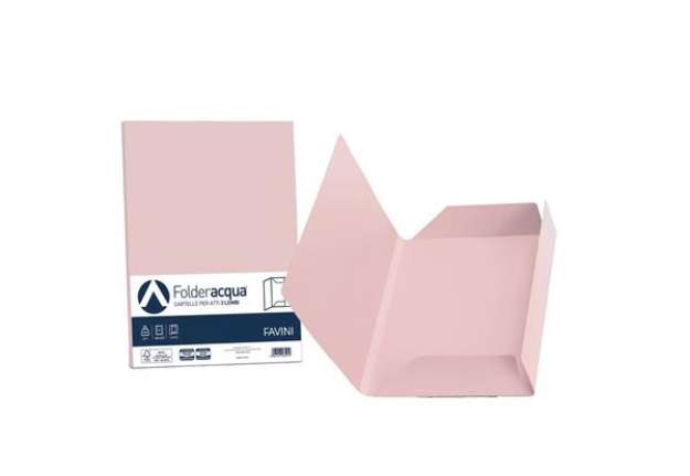 Immagine di Cartellina 3 lembi Favini FOLDER 3L Luce&Acqua 200 g/m² 24,5x34,5 cm rosa 10  conf.25 - A50S434