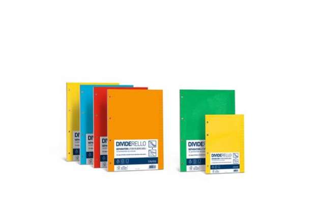 Immagine di Divisore FAVINI Dividerello 20 tasti raccoglitori 10 col. assortiti 22x30cm 220 gr/mq  Conf. 20 pezz