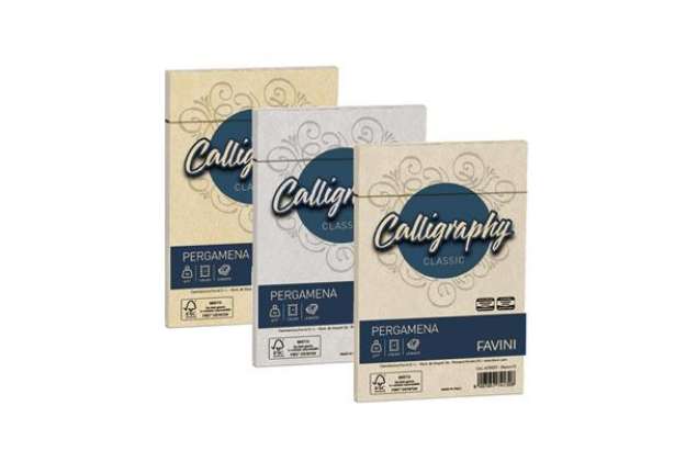 Immagine di Buste per carta da lettere da stampare Favini Calligraphy Liscio 90 g/m² 12x18cm sabbia 02 25buste -