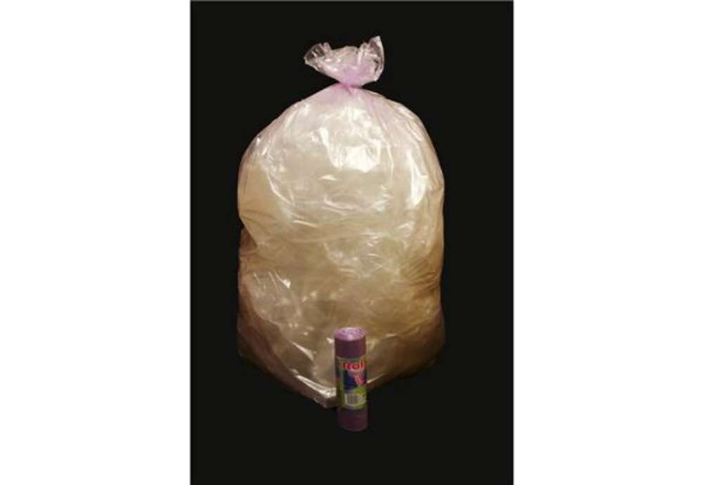 Immagine di Sacchi immondizia per rifiuti inorganici Rolsac 97 L 70x110 cm - 22 µm viola - rotolo da 10 pezzi -