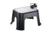 Immagine di Sgabello Rotho fisso portata 150 kg 37x30x34 cm nero/alluminio F707789