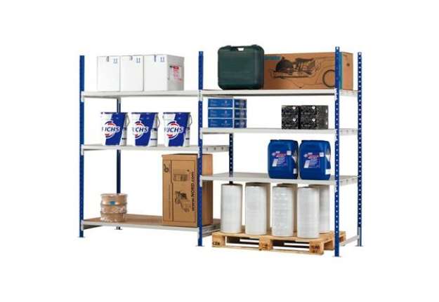 Immagine di Modulo base scaffalatura Paperflow RANG'ECO+ regolabile 100x80x200 cm blu - K603180