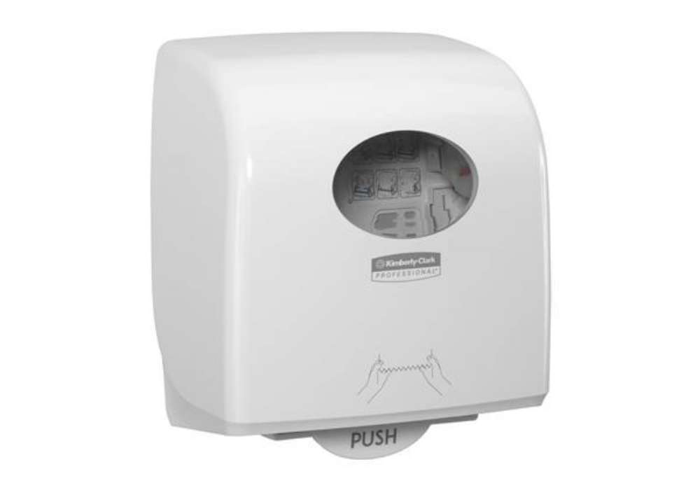 Immagine di Dispenser di asciugamani a rotolo AQUARIUS* in plastica bianco 7955