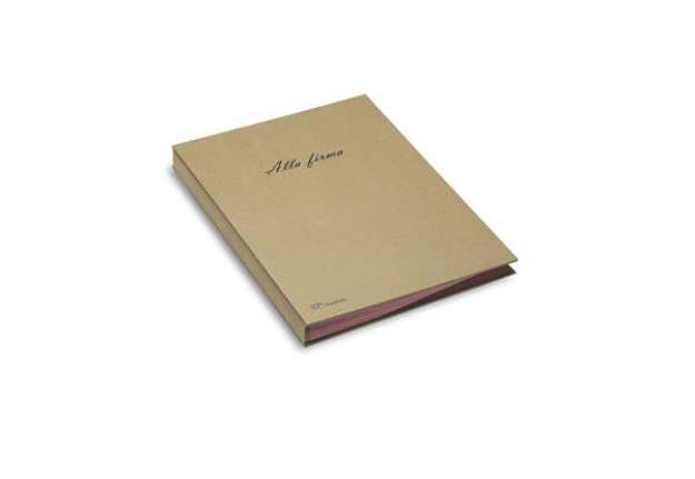 Immagine di Libro firma 18 intercalari Fraschini Eco 24x34 cm in carta riciclata avana - 618-ECO-D