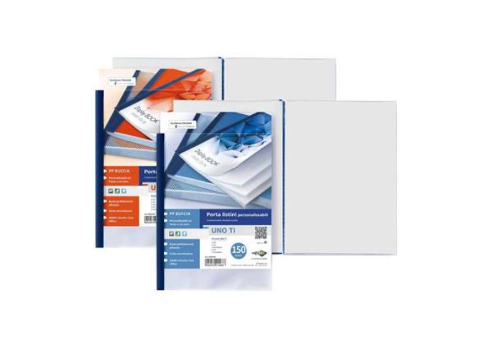 Immagine di Portalistini personalizzabile in PP Sei Rota Uno TI - PP buccia - 200 buste A4 blu - 55232007