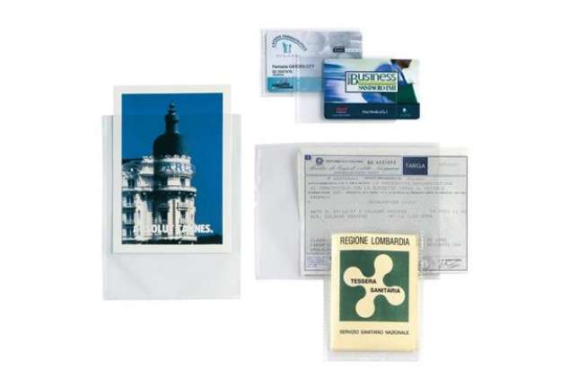 Immagine di Buste a U Sei Rota Soft PP liscio - alto spessore trasparente - formato interno 11x16 cm Conf. 100 p