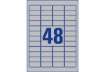 Immagine di Etichette permanenti poliestere argento Avery 45,7x21,2 mm - 48 et/foglio - laser monocolore conf. 1