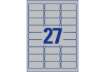 Immagine di Etichette permanenti poliestere argento Avery 63,5x29,6 mm - 27 et/foglio - laser monocolore conf. 1
