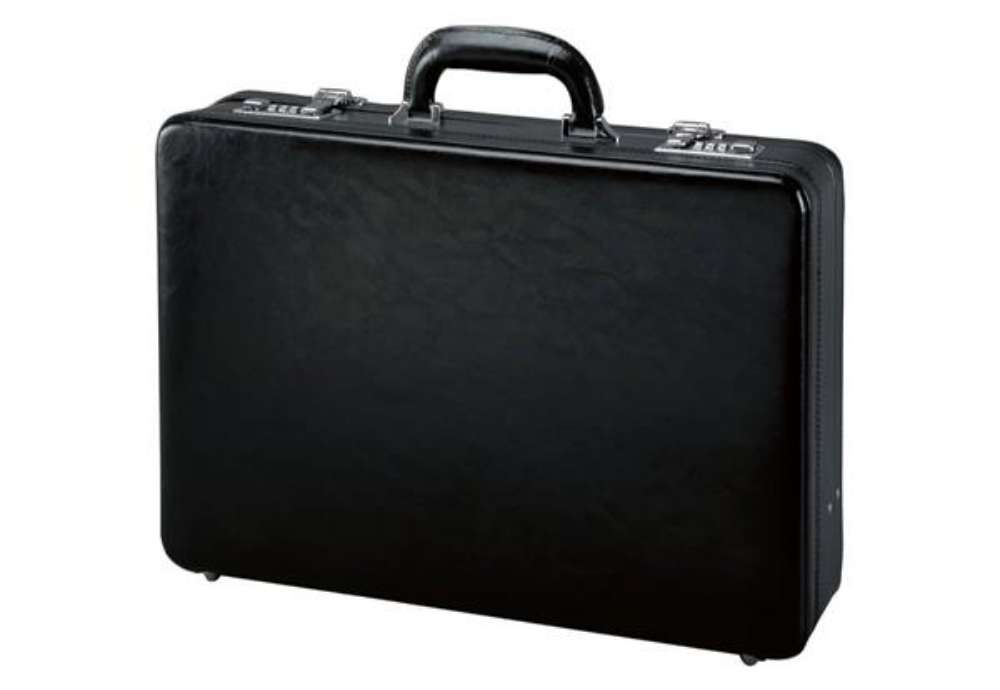 Immagine di Valigetta ventiquattrore con fondo espandibile Alassio TAORMINA in pelle 45x11x32,5 cm nero - 41033