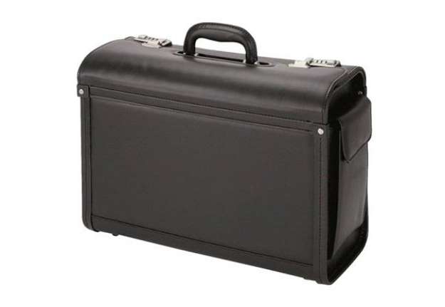 Immagine di Borsa pilota Alassio GENOVA in ecopelle 45,5x20x34 cm nero 45028