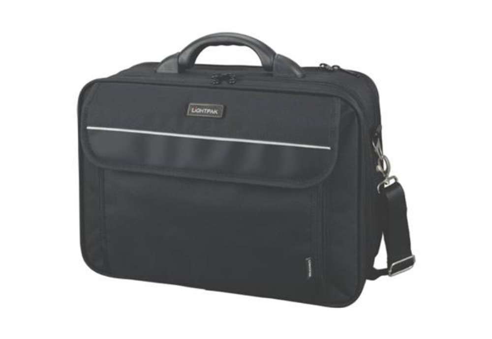Immagine di Borsa portacomputer Lightpak ARCO in poliestere 40,5x33x16 cm fino a 15'' nero 46010