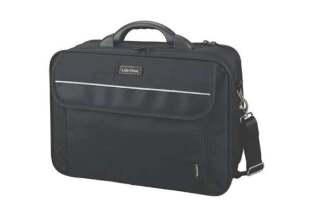 Immagine di Borsa portacomputer Lightpak ARCO in poliestere 40,5x33x16 cm fino a 15'' nero 46010