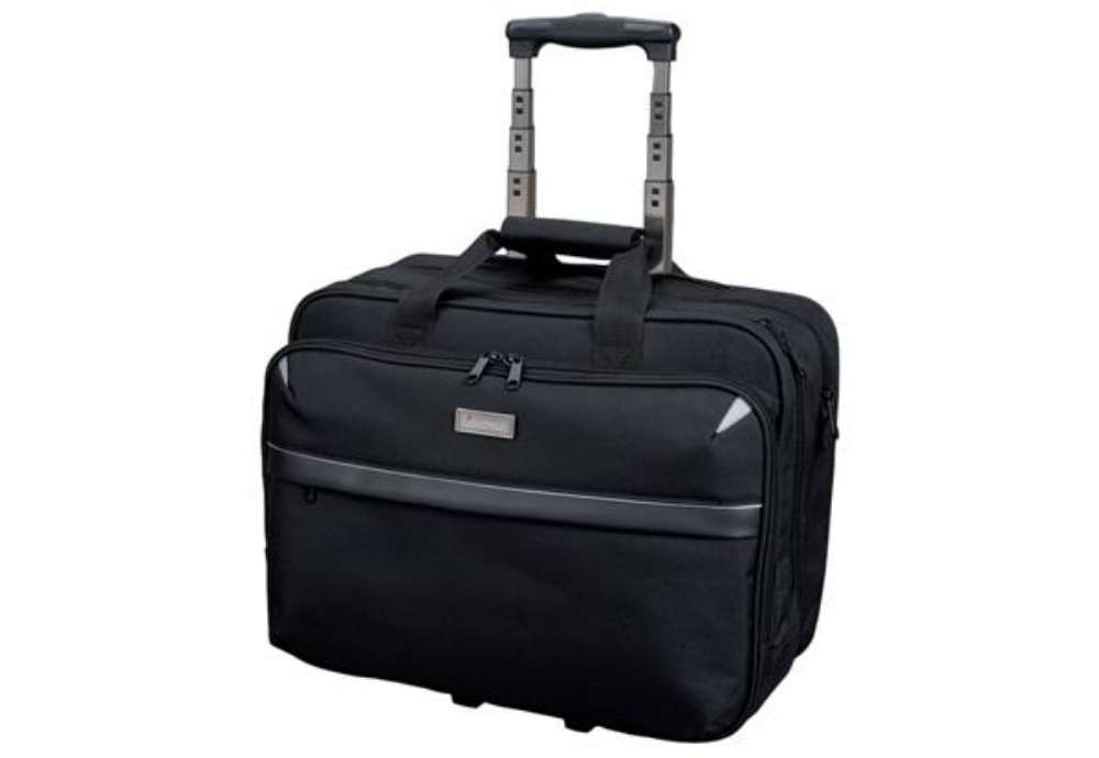 Immagine di Trolley portacomputer Lightpak XRAY in poliestere 43x20x37 cm nero 46099