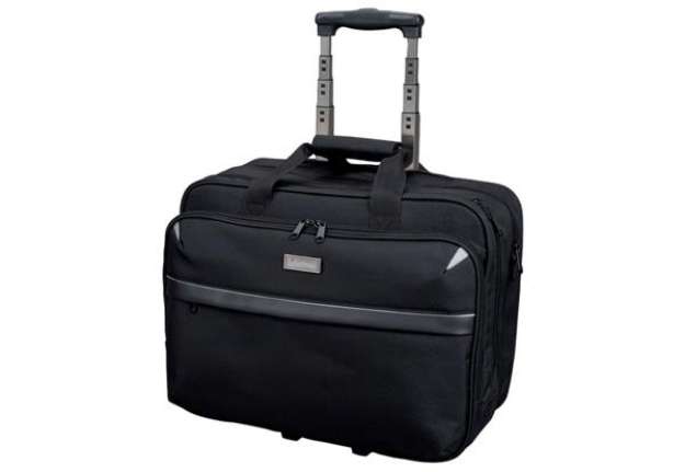 Immagine di Trolley portacomputer Lightpak XRAY in poliestere 43x20x37 cm nero 46099