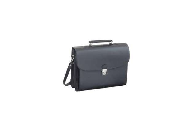 Immagine di Valigetta ventiquattrore Alassio FORTE in ecopelle 40x15x32 cm nero 92011