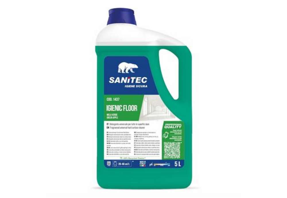 Immagine di Detergente concentrato per pavimenti Sanitec Igenic Floor Mela verde & Bacche 5 Kg - 1437