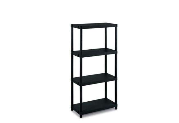 Immagine di EC - Scaffale a 4 ripiani TERRY Modulo 3060S/4 60x30x132 cm nero 1001610