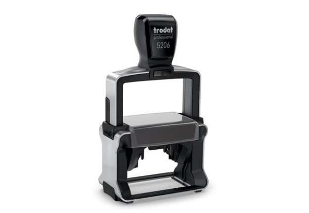 Immagine di Timbro autoinchiostrante personalizzab. Trodat Professional 5206 4.0 in acciaio 56x33 mm nero - 1197