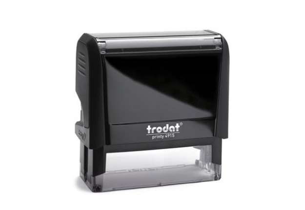 Immagine di Timbro autoinchiostrante personalizzabile a 7 righe TRODAT PRINTY 4915 in plastica 70x25 mm nero - 4