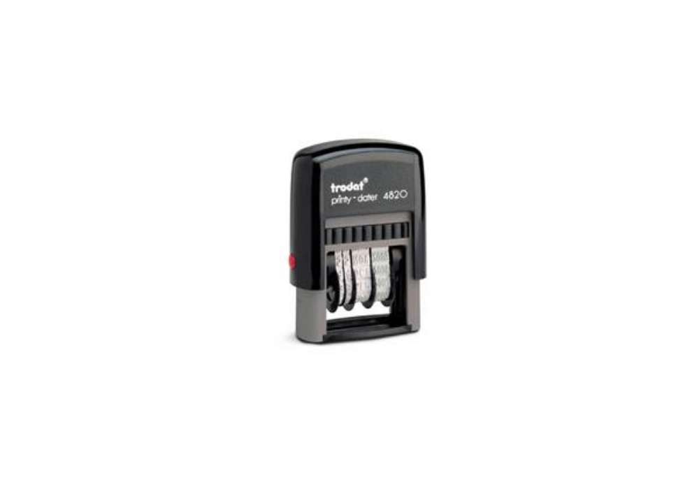 Immagine di Datario autoinchiostrante TRODAT PRINTY 4820 in plastica 4 mm nero - 211865