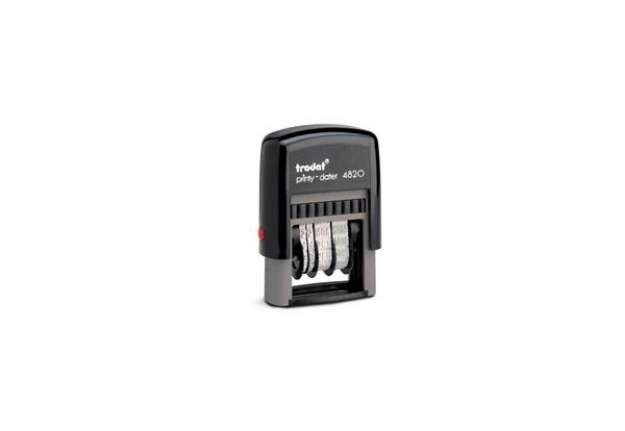 Immagine di Datario autoinchiostrante TRODAT PRINTY 4820 in plastica 4 mm nero - 211865