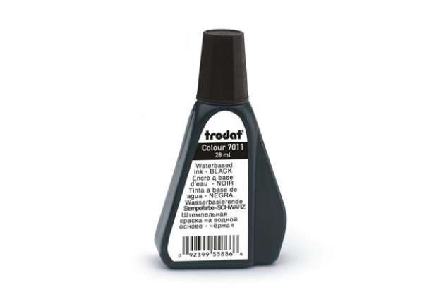 Immagine di Inchiostro per timbri 7011 TRODAT 28 ml nero 55886