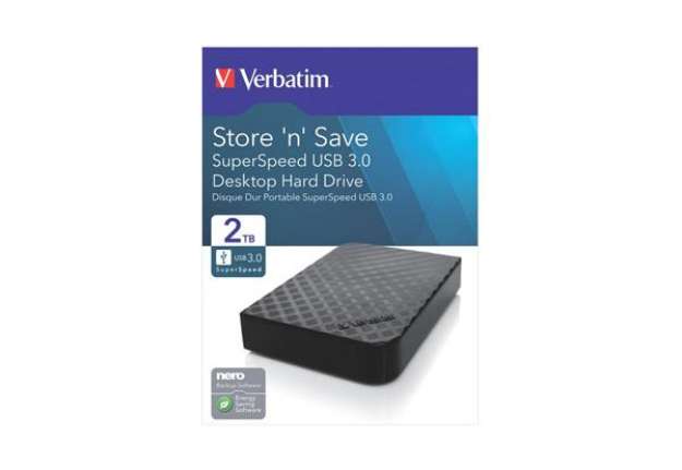 Immagine di Hard Disk Esterno Verbatim Store'n ' Save 3.0 2 TB nero - 47683