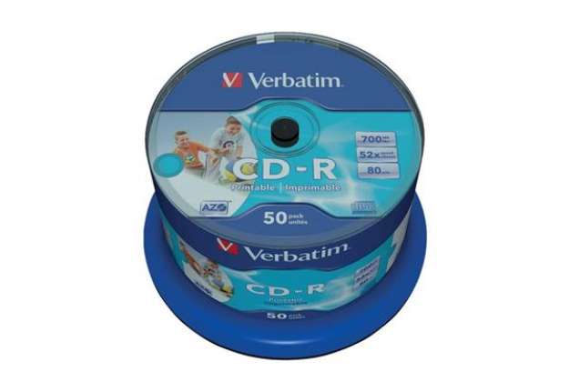 Immagine di CD-R AZO Verbatim 52x 700 MB spindle case da 50 cd - 43438