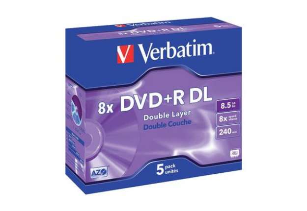 Immagine di DVD+R Double Layer Verbatim Jewel case 8.5 GB - velocità 8x conf. da 5 - 43541