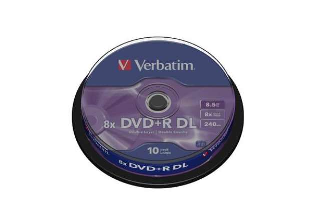 Immagine di DVD+R Doppio Strato Verbatim 8.5 GB  in confezione da 10 dvd-r - 43666