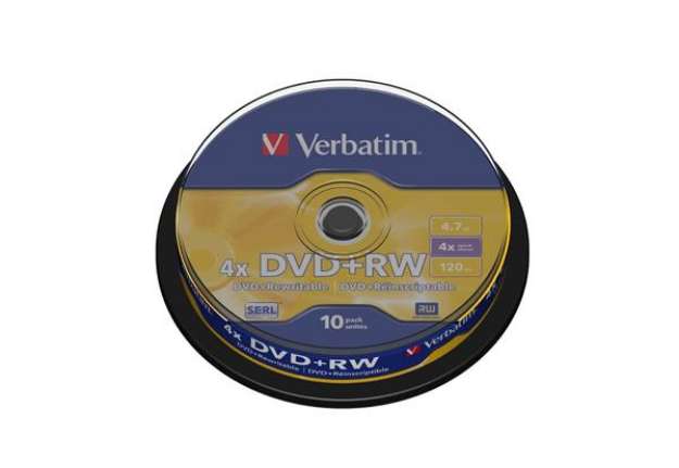 Immagine di DVD+RW Verbatim 4.7 GB  in confezione da 10 dvd-rw - 43488