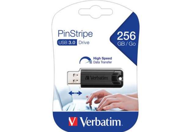 Immagine di Chiavetta USB 3.0 PinStripe Verbatim 256 GB 49320