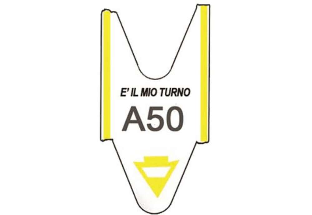 Immagine di Rotolo tagliandi per eliminacode Printex 2000 tagliandi f.to lettera + 2 cifre giallo - Conf. 5 pezz