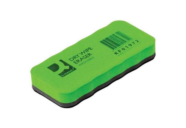 Immagine di Cancellino lavabile per lavagne bianche Q-Connect 13x6xH.2 cm nero KF01972