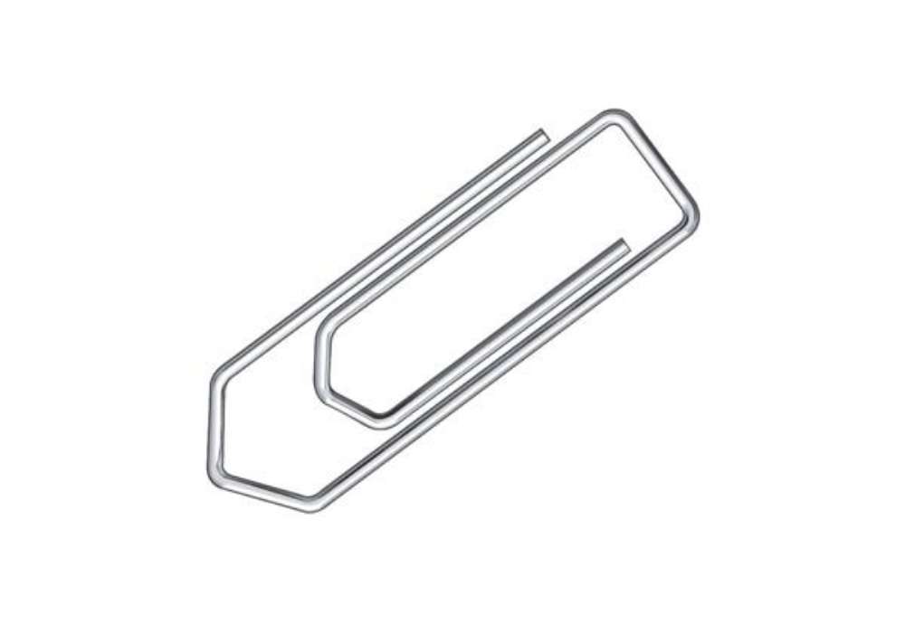 Immagine di Fermagli Q-Connect in acciaio nichelato N. 1 - 20 mm punta triangolare - conf. 100 pz - KF01306
