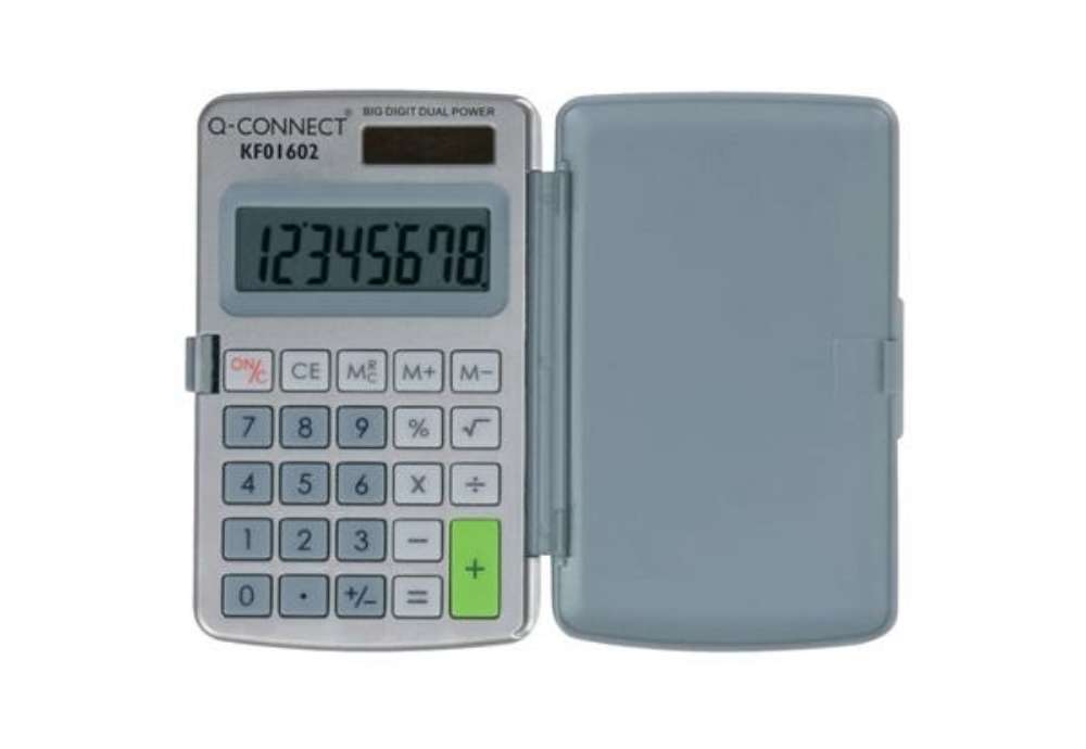 Immagine di Calcolatrice solare da tasca Q-Connect 8 cifre KF01602