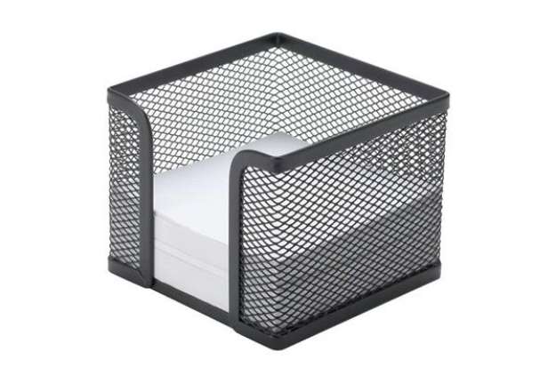Immagine di Portamemo in metallo Q-Connect 9,5x8,0x9,5 cm nero KF00878