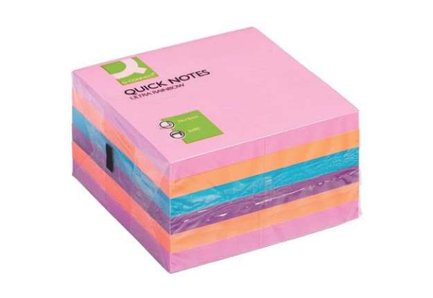 Immagine di Foglietti riposizionabili Q-Connect 70 g/m² assortiti ultra 76x76 mm 6 blocchetti da 80 ff - KF02515