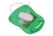 Immagine di Tappetino per mouse Q-Connect con poggiapolsi in gel 22x26x2,8 cm verde trasparente - KF20086