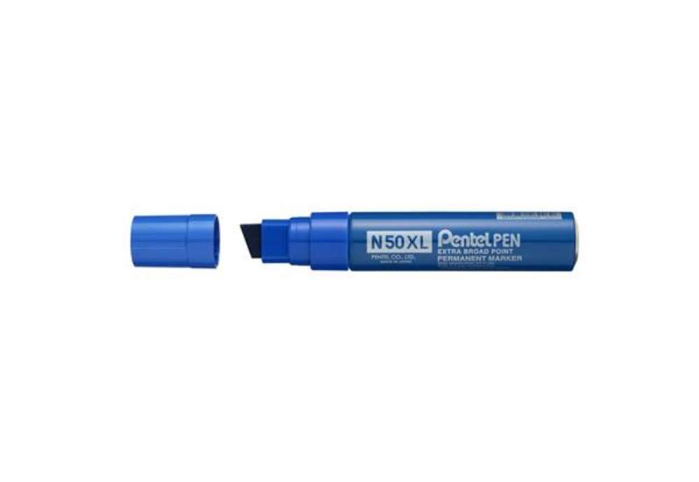 Immagine di Marcatore permanente Pentel N50 XL punta a scalpello 15.4/8.0 mm blu N50XL-C