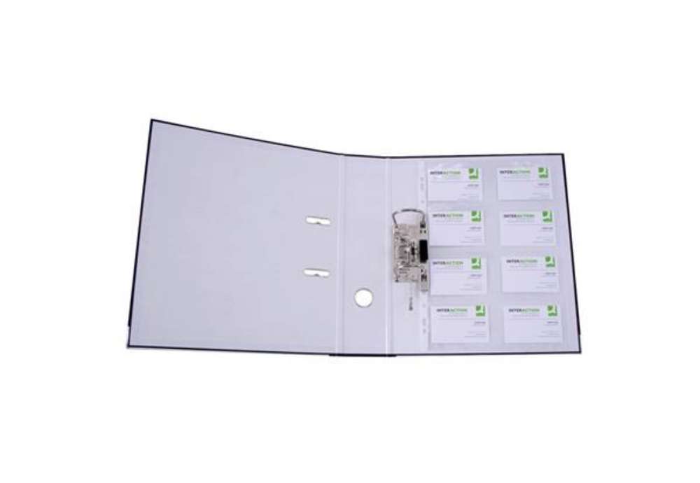 Immagine di Busta perforata per biglietti da visita Q-Connect A4 trasparente Conf. 10 pezzi - KF15417