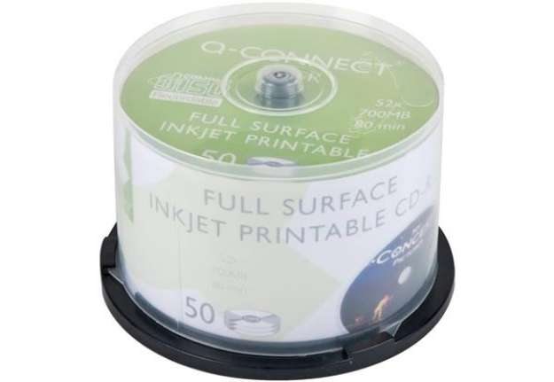 Immagine di CD-R stampabili Q-Connect spindle 700 MB 80 min 52x conf. 50 - KF18020