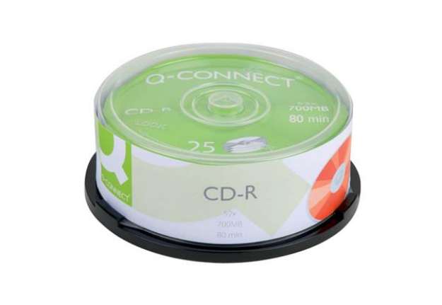 Immagine di CD-R Q-Connect Cake 25 700 MB 80 min 52x  conf. da 25 pezzi - KF00420