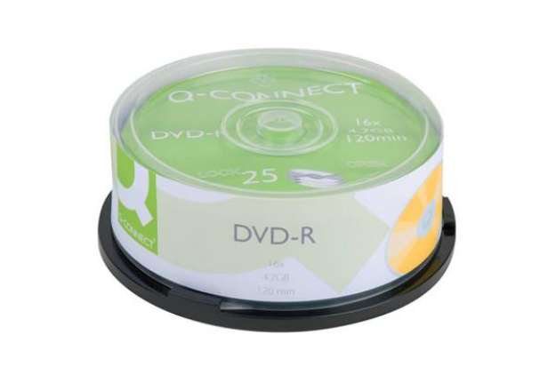 Immagine di DVD-R Q-Connect Spindle 16x 120 min non stampabile conf.da 25 pezzi - KF00255