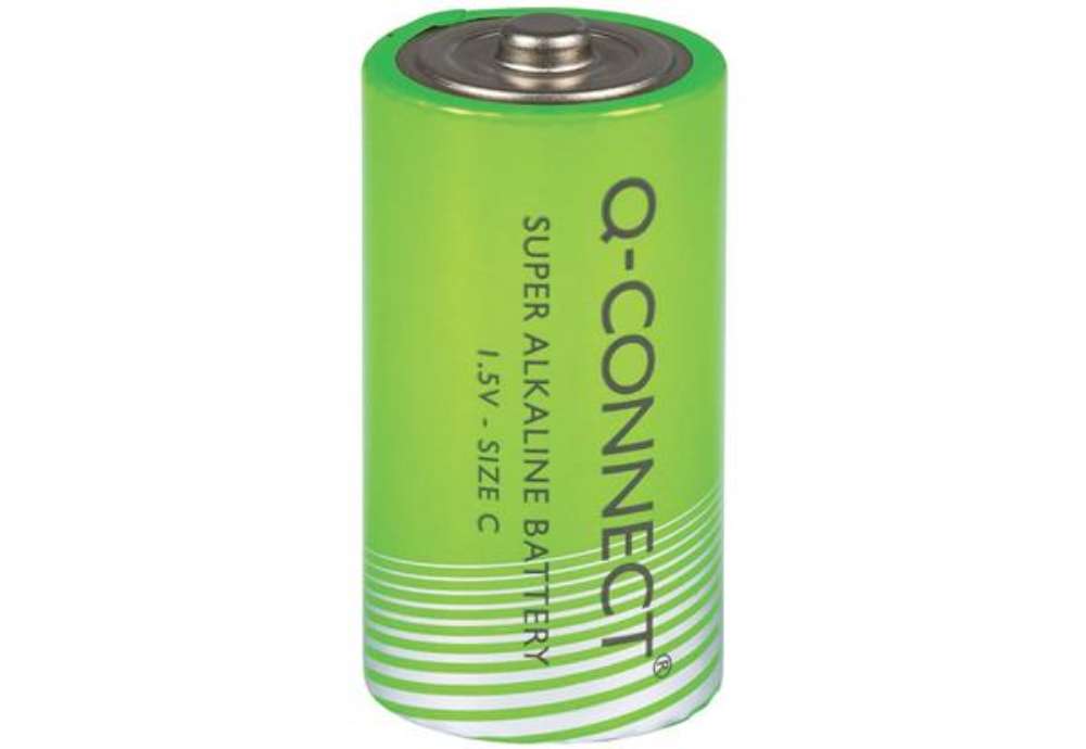 Immagine di Batteria alcalina Q-Connect mezza torcia C/LR14 1.5 V - conf. 2 pz in blister - KF00490
