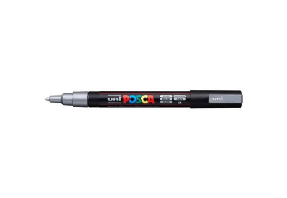 Immagine di Marcatore a tempera POSCA Uni-Ball punta tonda 0,9-1,3 mm argento M PC3M ARG