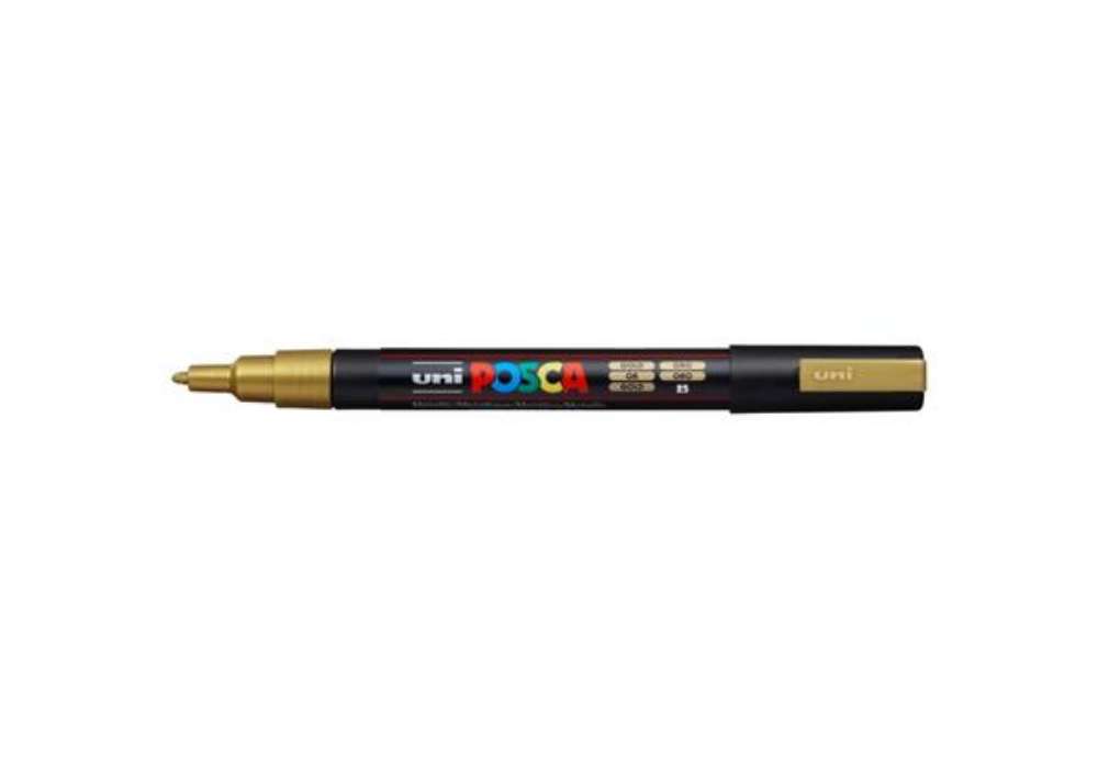 Immagine di Marcatore a tempera POSCA Uni-Ball punta tonda 0,9-1,3 mm oro M PC3M ORO